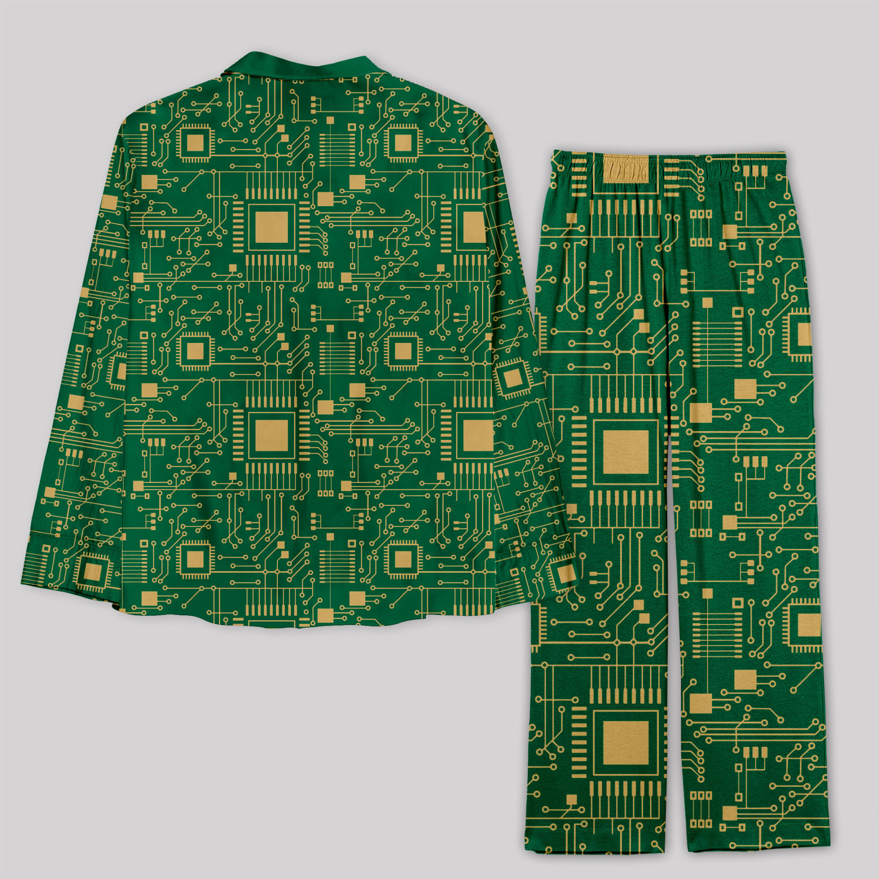 Technology Sense Circuit Board Hawaii Pajama Sets