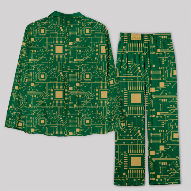 Technology Sense Circuit Board Hawaii Pajama Sets