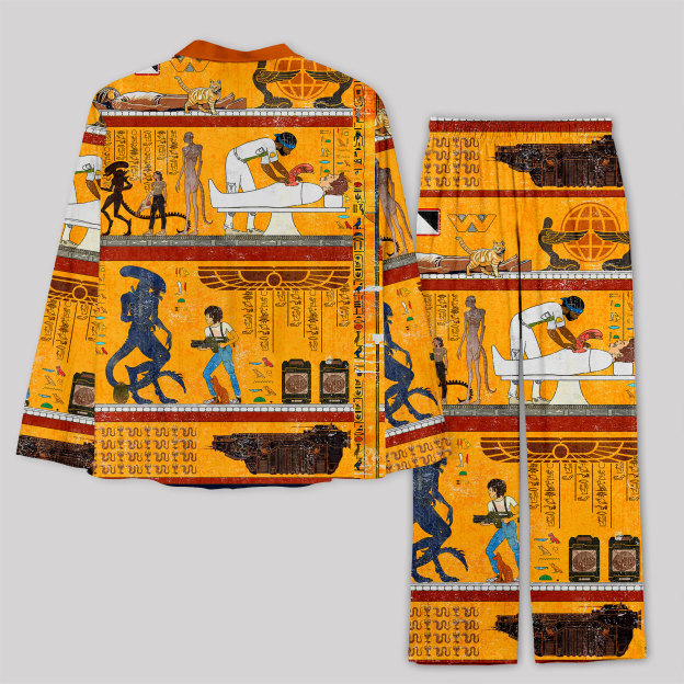 Alien Ancient Egyptian Murals Pajama Sets