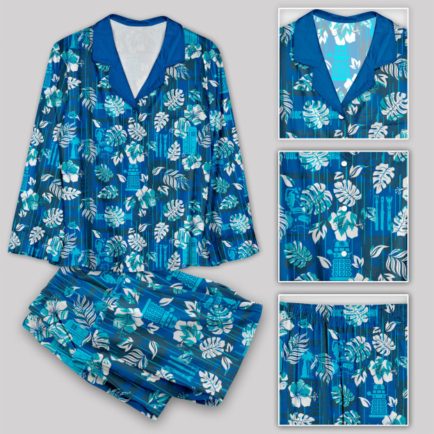 Doctor Who Hawaiian Leaves Pajama Sets