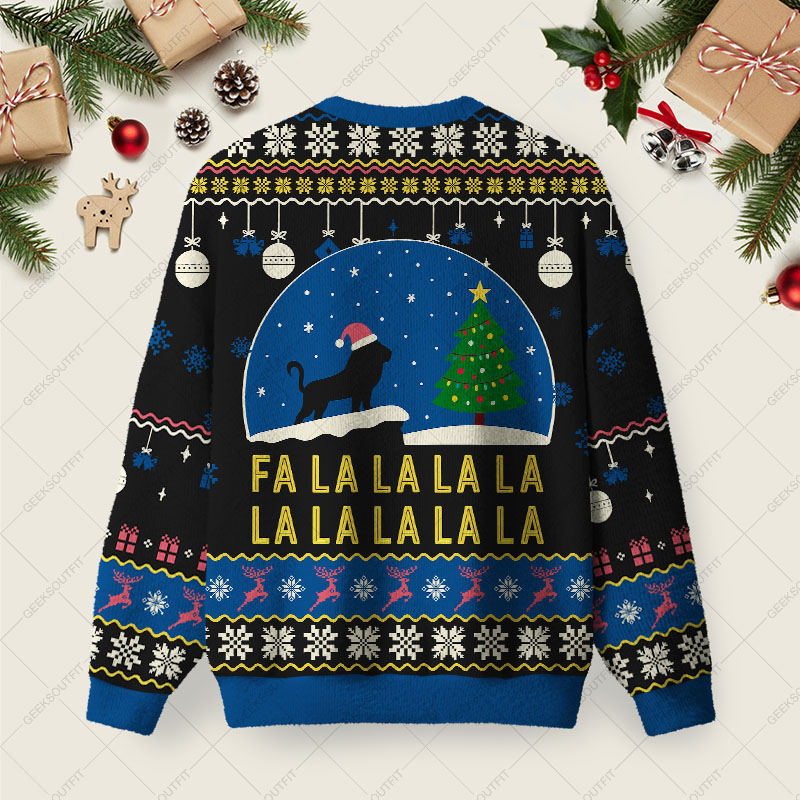 FA LA LA LA LA Ugly Christmas Fuzzy Fleece Sweatshirt