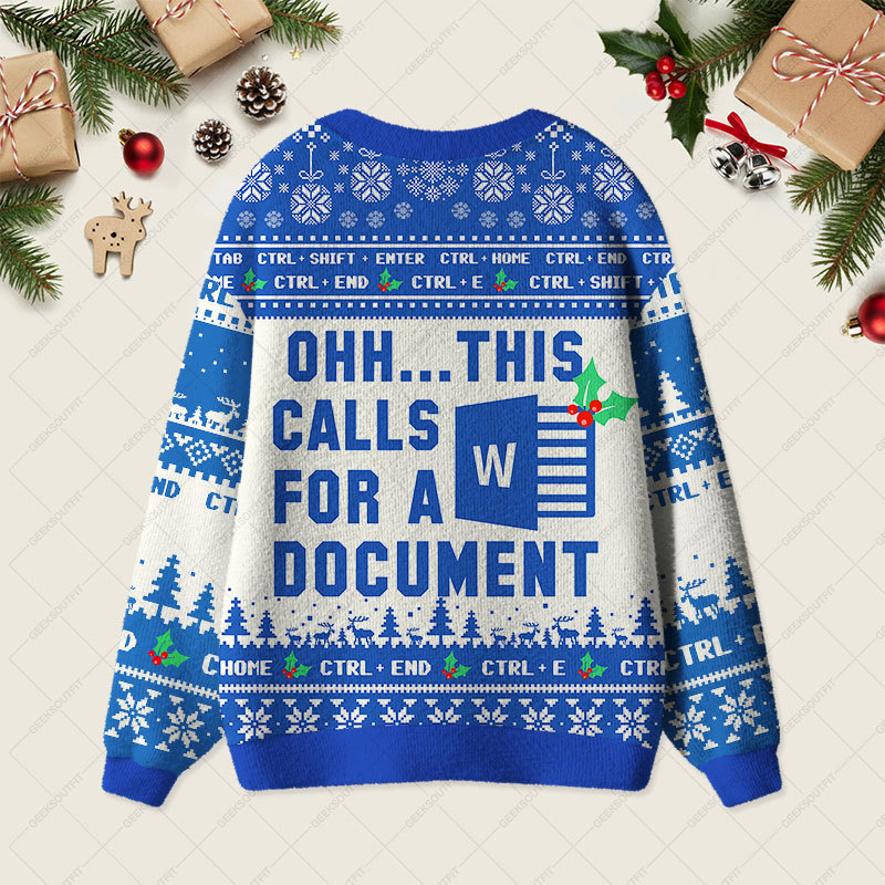 Ohh This Calls for a Document Geek Ugly Cardigan Sweaters 