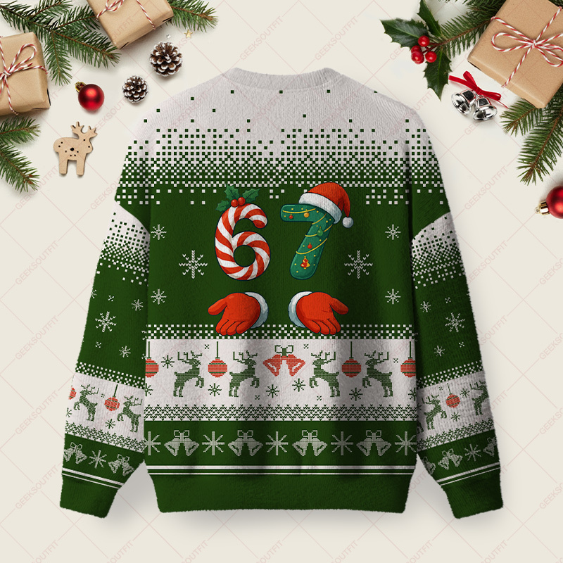 67 Christmas Fuzzy Fleece Sweatshirt