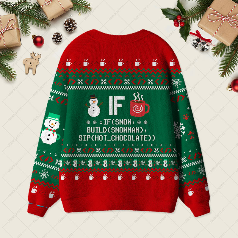 IF Code Geek Ugly Cardigan Sweaters 