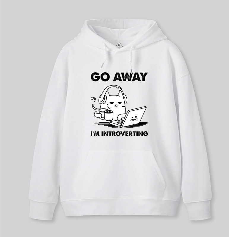 Go Away I'm Introverting Geek Hoodie