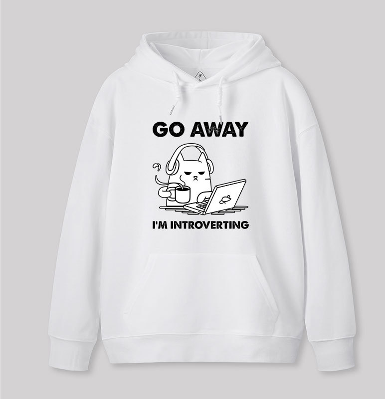 Go Away I'm Introverting Geek Hoodie