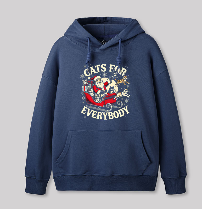 Christmas Cat Santa Cat Lover Geek Hoodie