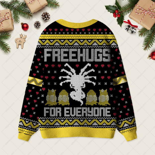 Free Hugs For Everyone Geek Ugly Cardigan Sweaters 