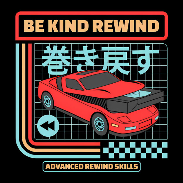 Be Kind Rewind Retro Car Geek T-Shirt