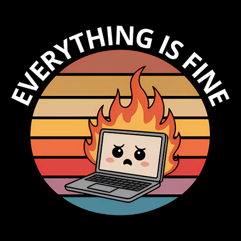 Everything Is Fine Geek T-Shirt
