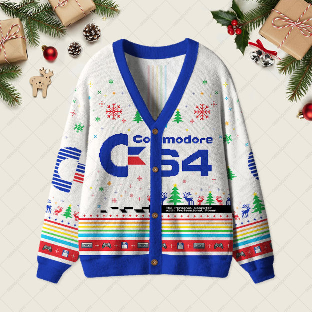 Commodore 64 Geek Ugly Cardigan Sweaters 