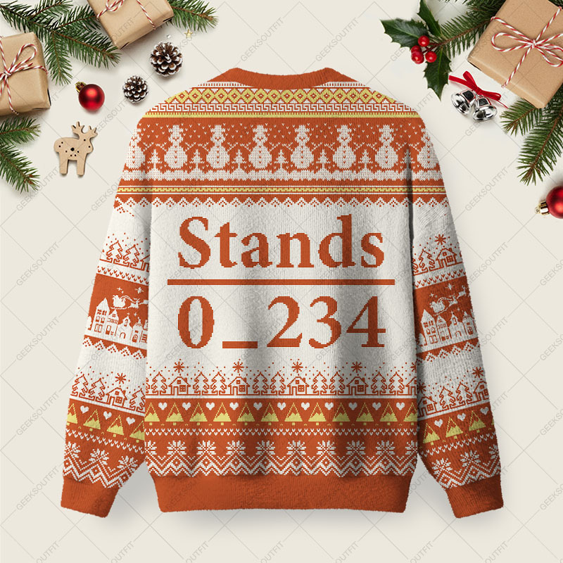 Stands 0_234 Ugly Christmas Fuzzy Fleece Sweatshirt