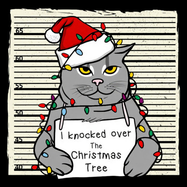 Christmas Cat Geek T-Shirt