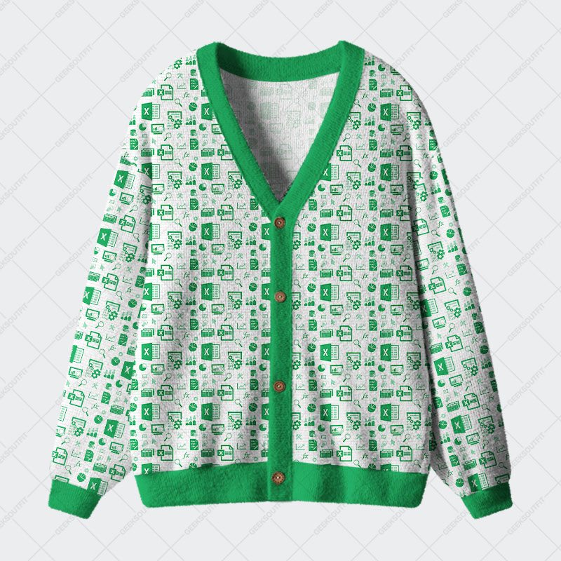 Spreadsheet Geek Ugly Cardigan Sweaters 