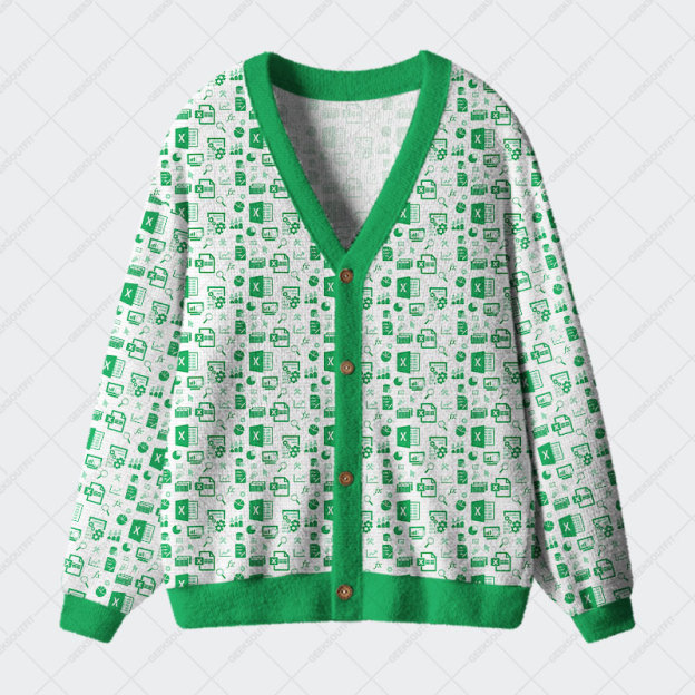 Spreadsheet Geek Ugly Cardigan Sweaters 
