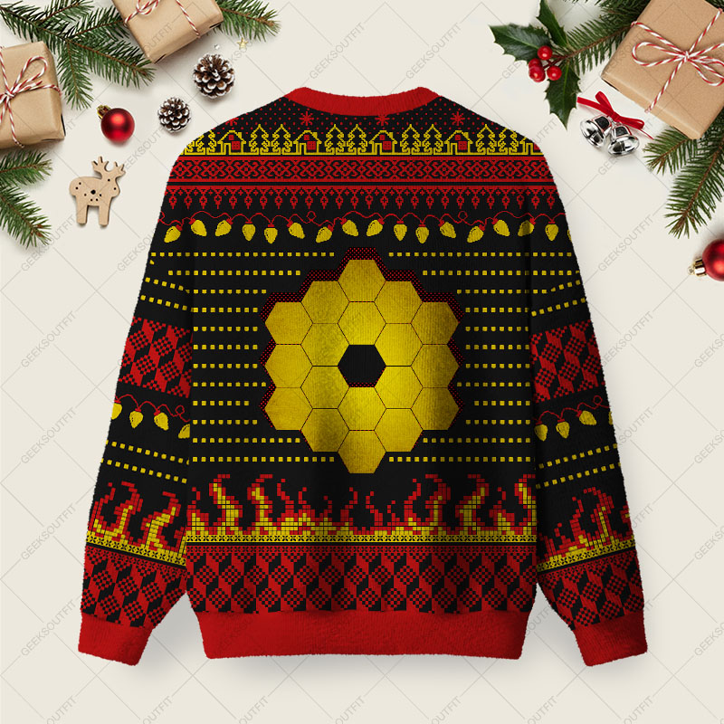 James Webb Space Telescope Ugly Christmas Fuzzy Fleece Sweatshirt