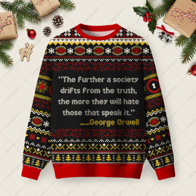 The Further A Society Ugly Christmas Fuzzy Fleece Sweatshirt