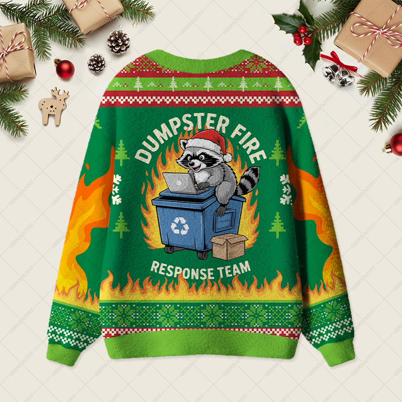 Trash Panda Geek Ugly Cardigan Sweaters 