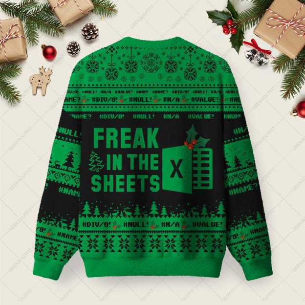 Freak in the Sheets Night Mode Ugly Christmas Fuzzy Fleece Sweatshirt