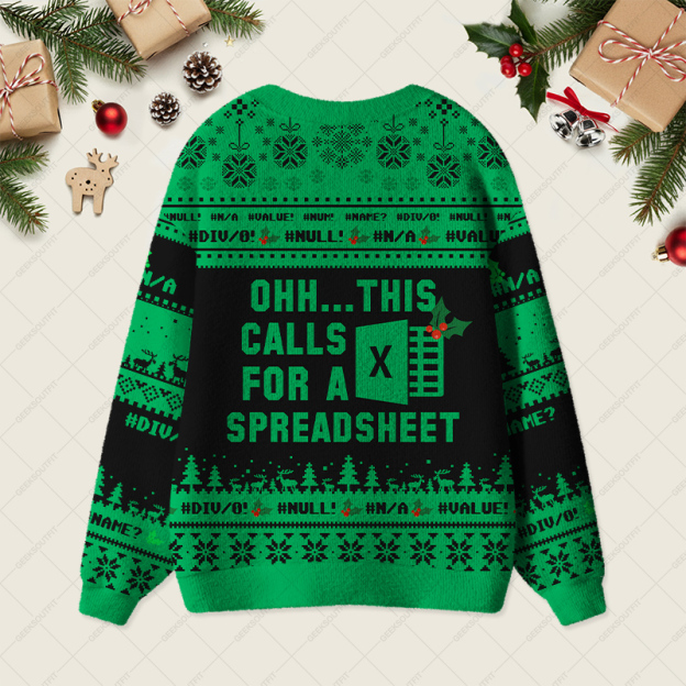 Ohh...This Calls for a Spreadsheet Night Mode Geek Ugly Cardigan Sweaters 