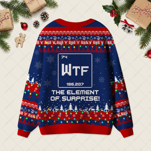 WTF Funny Geek Ugly Cardigan Sweaters 