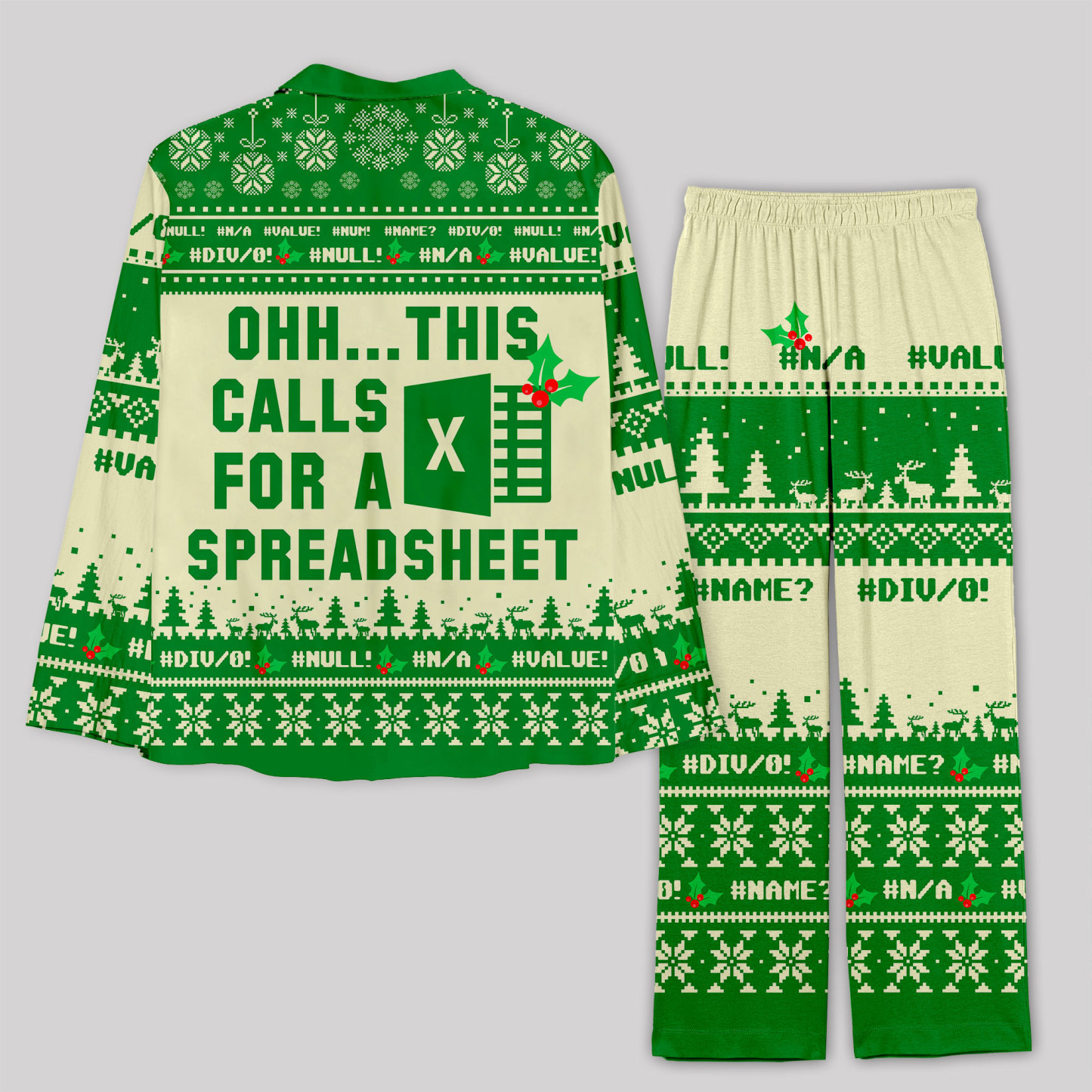 Ohh This Calls for a Spreadsheet Geek Pajama Sets