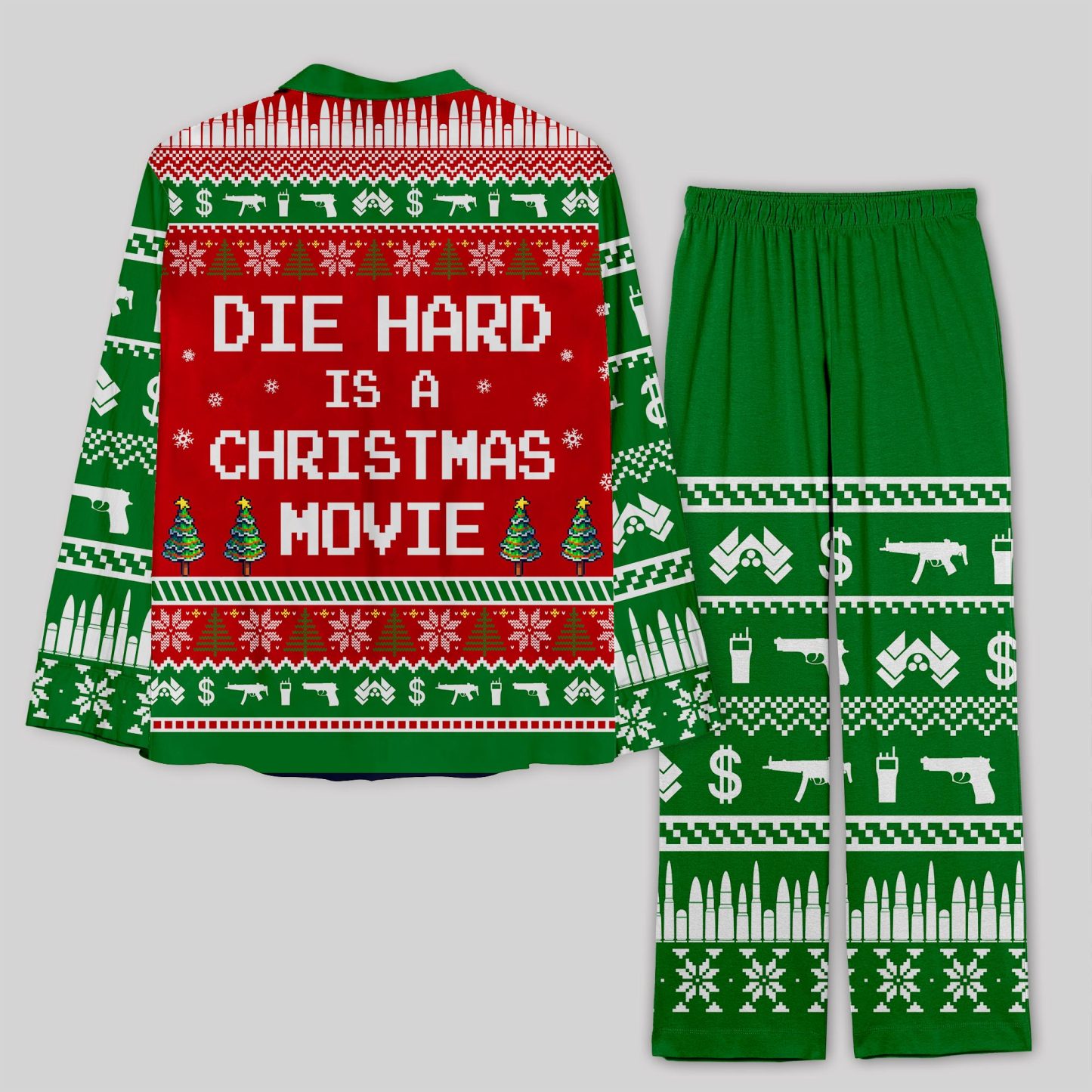 Die Hard is a Christmas Movie Geek Pajama Sets