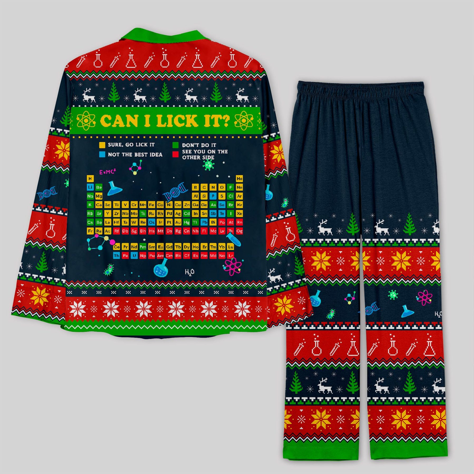 Can I Lick It Periodic Table Geek Pajama Sets