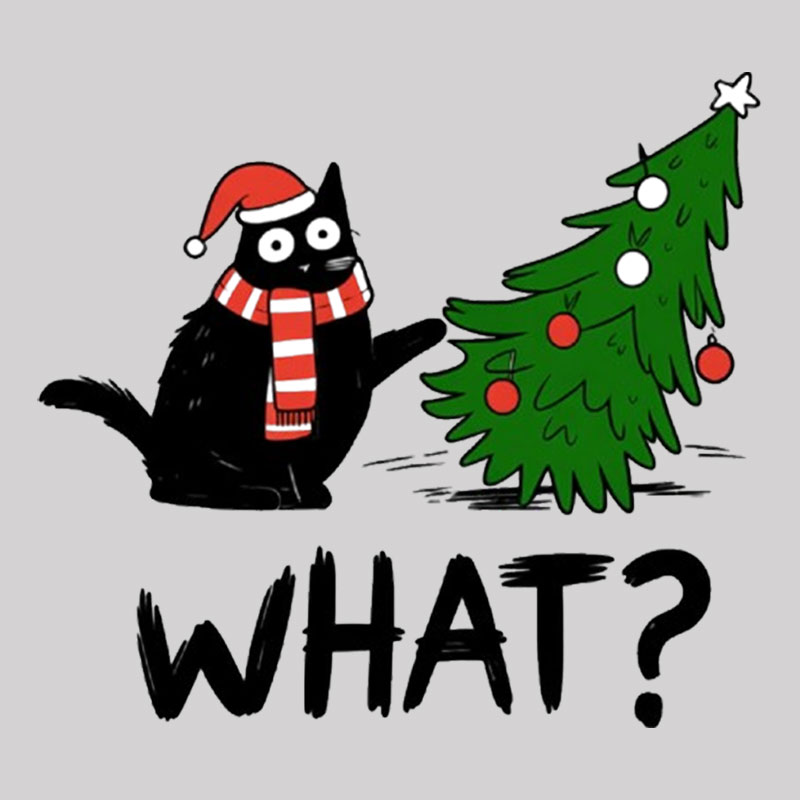 Christmas Cat What Geek T-Shirt