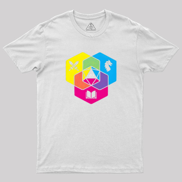 RPG CMYK Dice Venn Diagram Geek T-Shirt
