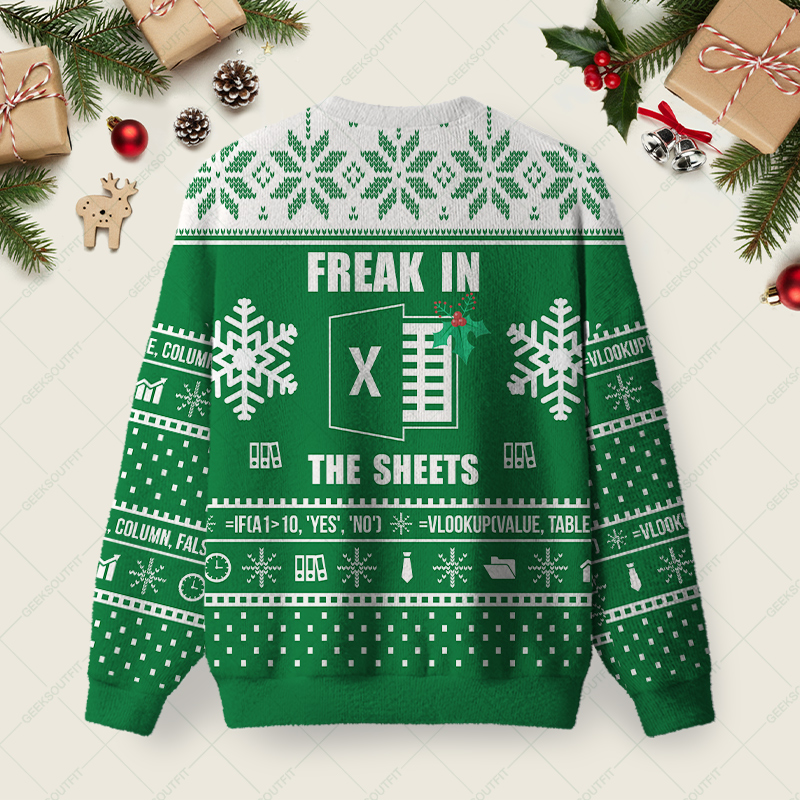 Festive Organizer Ugly Christmas Fuzzy Fleece Sweatshirt