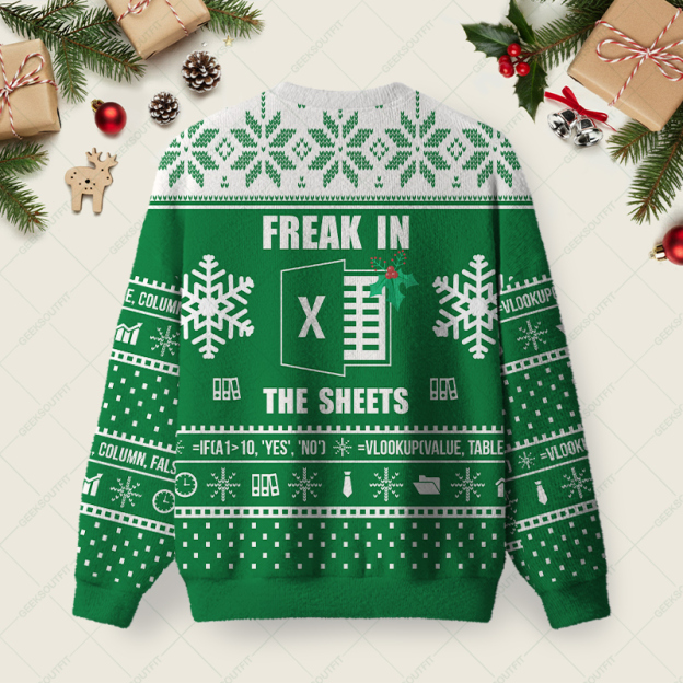 Festive Organizer Ugly Christmas Fuzzy Fleece Sweatshirt