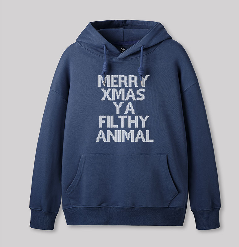 Merry Xmas Ya Filthy Animal Geek Hoodie