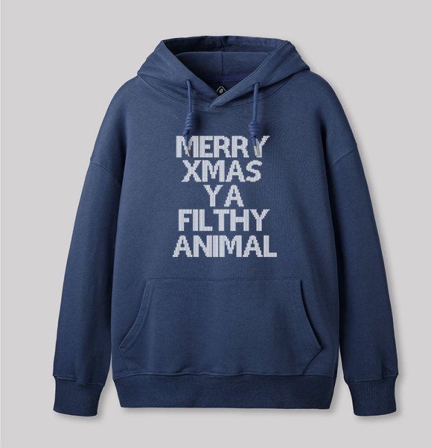 Merry Xmas Ya Filthy Animal Geek Hoodie