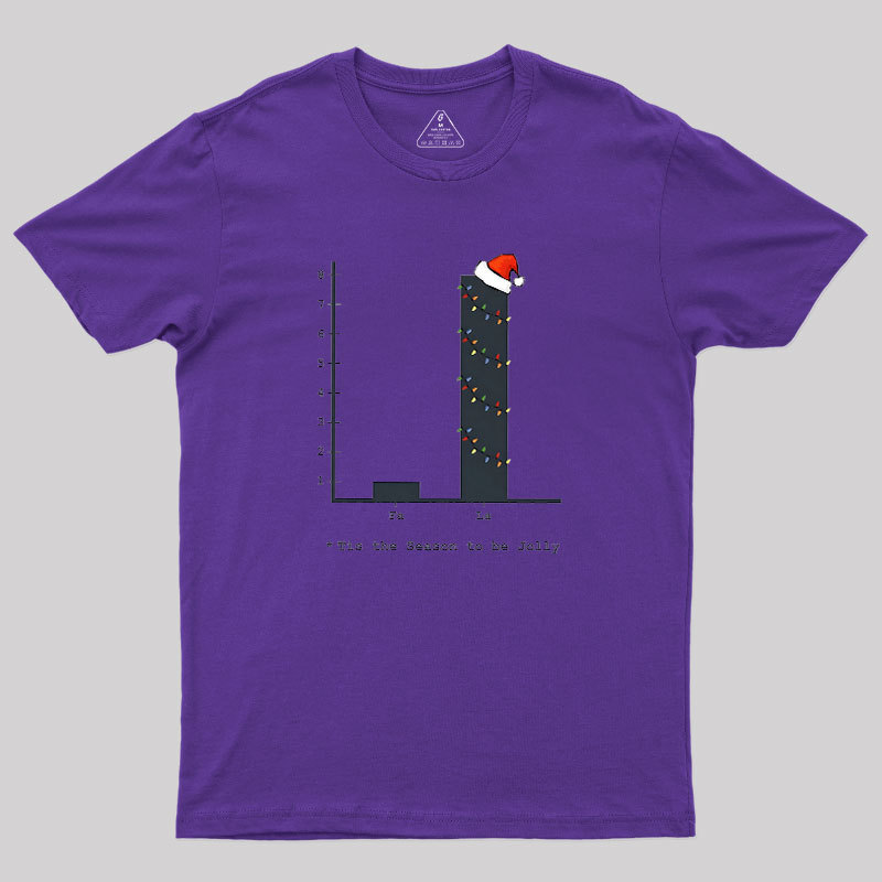 Christmas Carol Math Bar Graph Baseball ? Geek T-Shirt