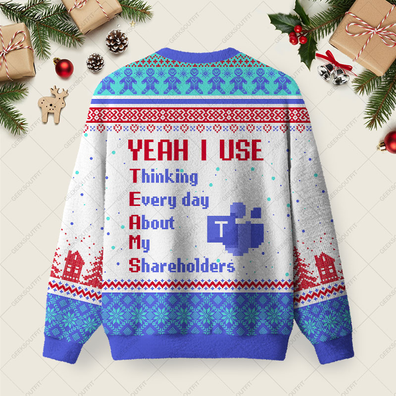 Yeah I Use Ugly Christmas Fuzzy Fleece Sweatshirt