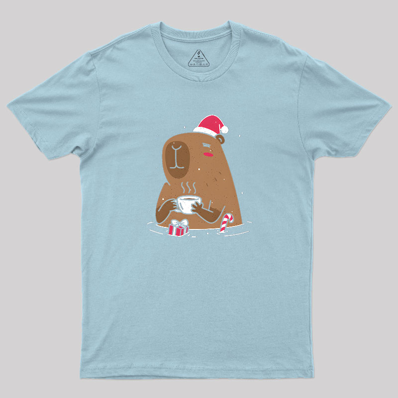 Santa Capybara Geek T-Shirt