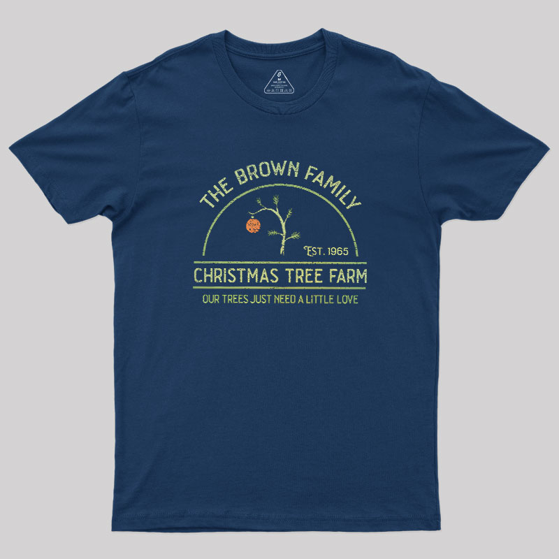 Vintage Christmas Tree Farm Geek T-Shirt
