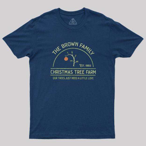 Vintage Christmas Tree Farm Geek T-Shirt