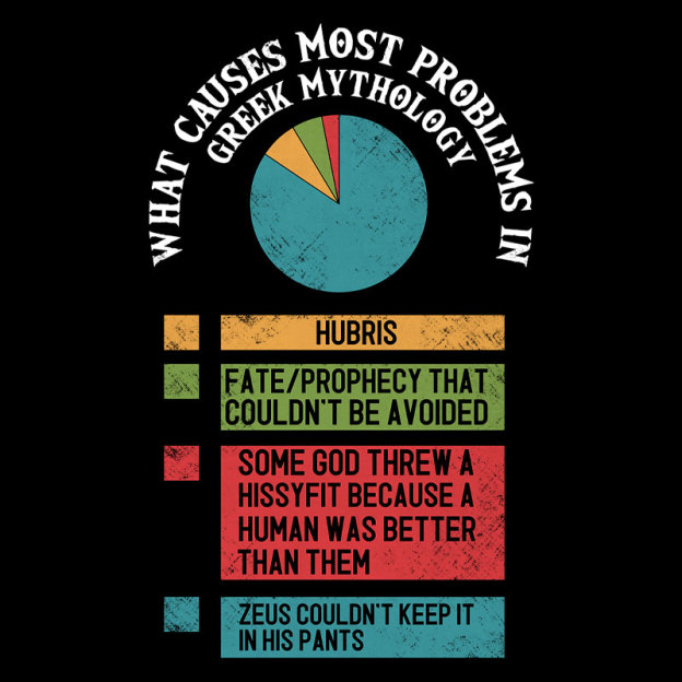 What Causes Most Problems in Greek Mythology Geek T-Shirt
