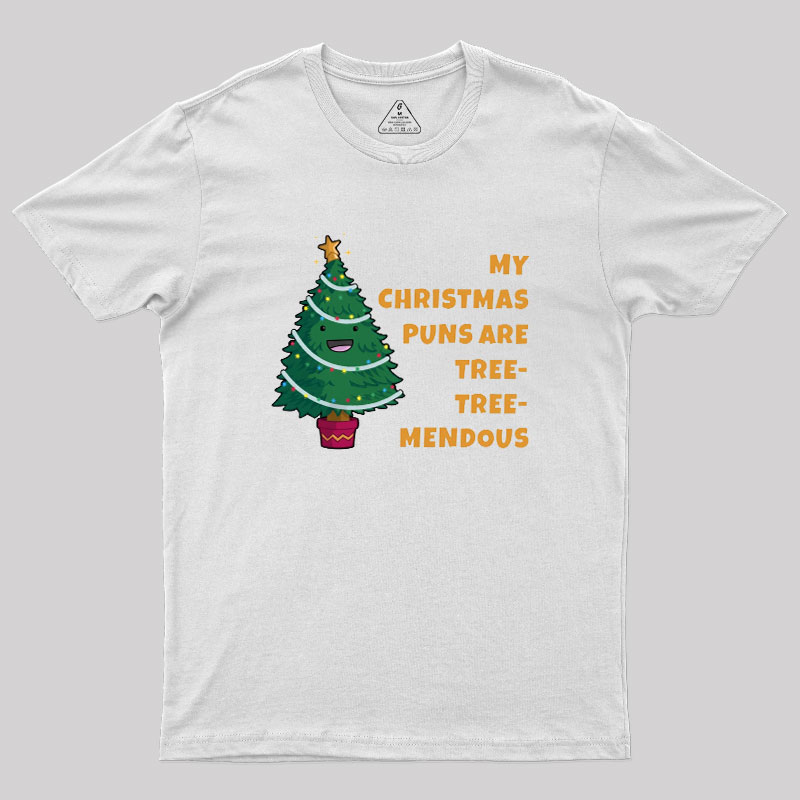 Tree-Mendous Christmas Pun Geek T-Shirt