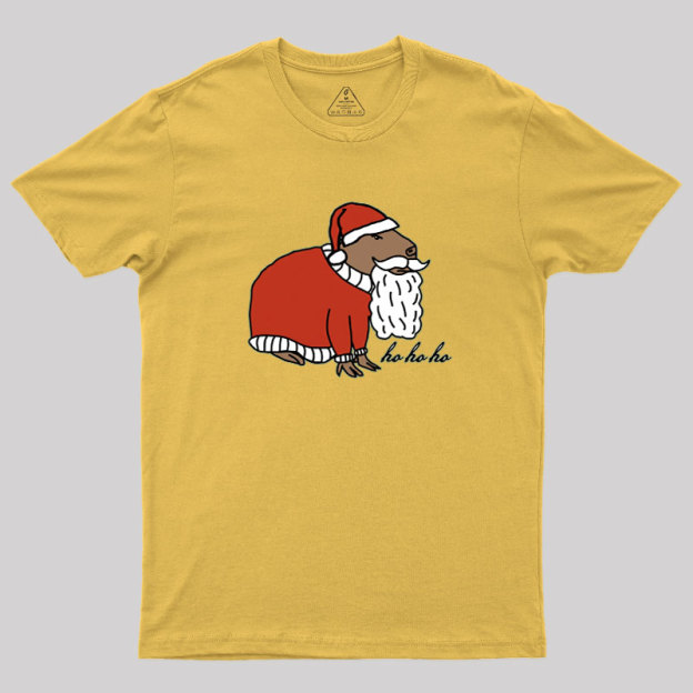 Capybara Santa Claus says Ho Ho Ho Geek T-Shirt