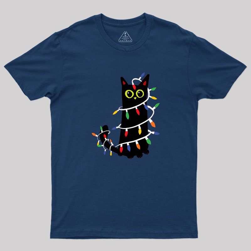 Festive Feline Geek T-Shirt