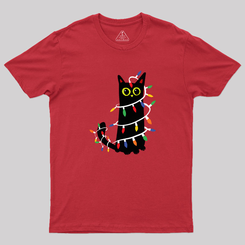 Festive Feline Geek T-Shirt
