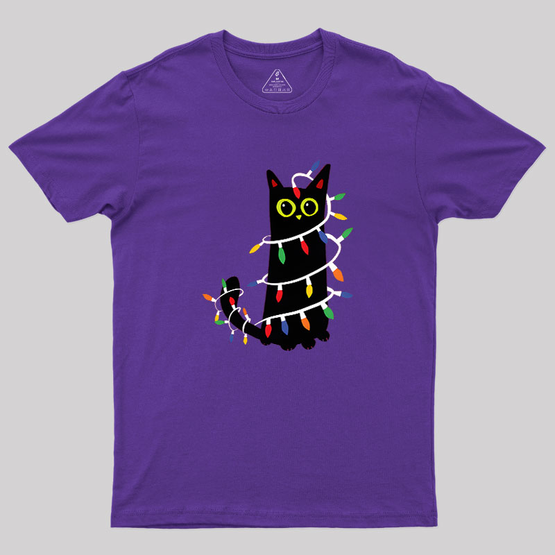 Festive Feline Geek T-Shirt