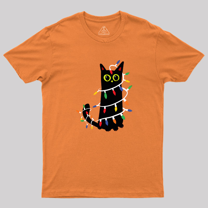 Festive Feline Geek T-Shirt