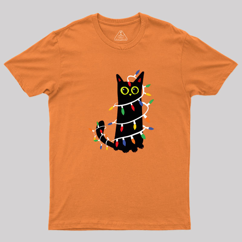 Festive Feline Geek T-Shirt