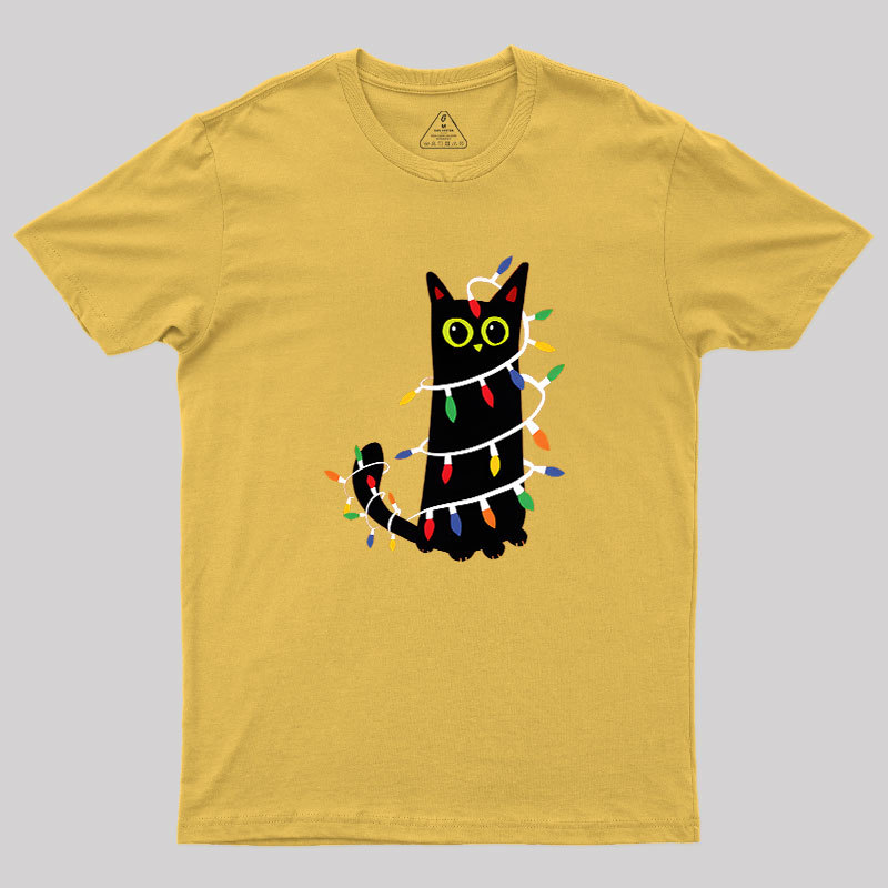 Festive Feline Geek T-Shirt