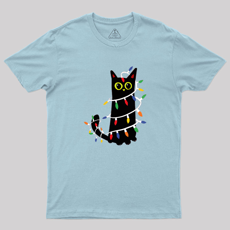 Festive Feline Geek T-Shirt