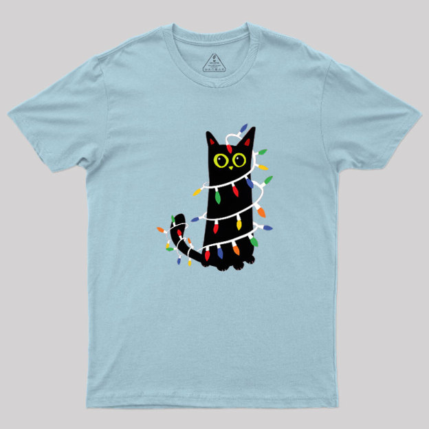 Festive Feline Geek T-Shirt